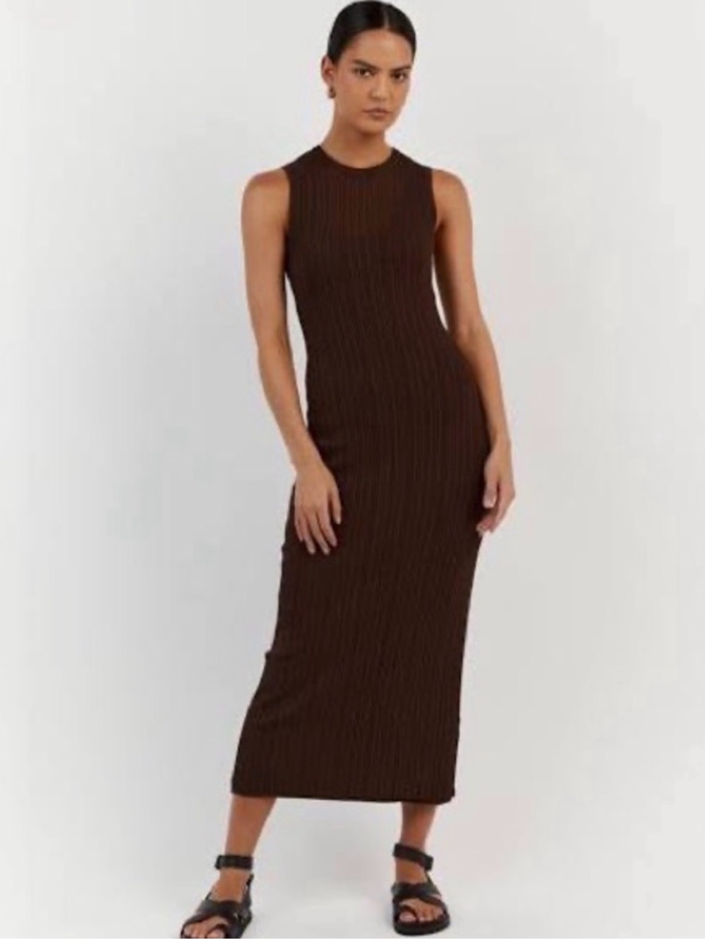 Zara midi dress brown size small